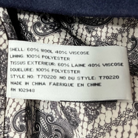 Tulle Anthropologie Wool Blend Pea Coat Size Medium - Picture 10 of 12